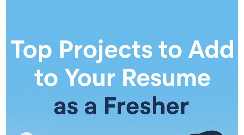 Top Projects to Include on a Fresher's Resume – Tech Portfolio Highlights.