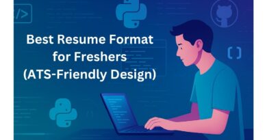 Clean and modern ATS-friendly resume template designed for freshers applying to tech jobs.
