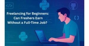 Young freelancer working on a laptop from home, exploring online earning options