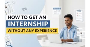 Fresher applying for an internship online without prior experience.