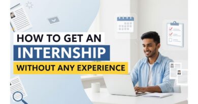 Fresher applying for an internship online without prior experience.