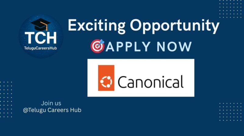 Canonical Ubuntu Graduate Software Engineer job opportunity for freshers