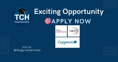 Exciting career opportunities at Tech Mahindra, Wipro, and Capgemini – Apply now via Telugu Careers Hub.